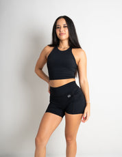 Flow Crop Top - Black - Barmelle