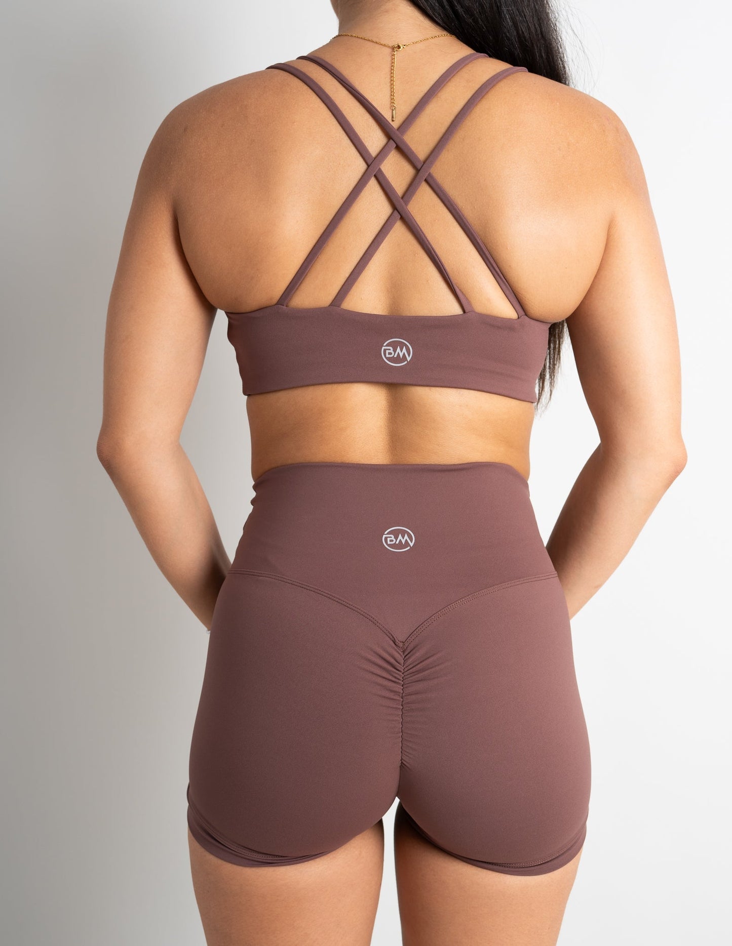 Sculpt Scrunch Shorts - Mocha - Barmelle