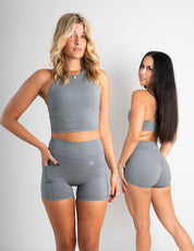 Sculpt Scrunch Shorts - Slate Babe Mode Boutique