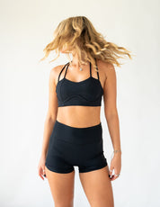 Sculpt Scrunch Shorts - Black Babe Mode Boutique