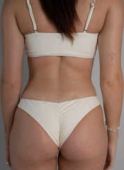 Coastal Glow Bikini Bottoms – Ivory (Reversible) Babe Mode Boutique
