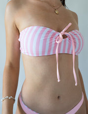 Coastal Glow Bandeau Bikini Top – Pink (Reversible) Babe Mode Boutique