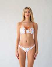 Coastal Glow Bandeau Bikini Top – Orange (Reversible) - Barmelle