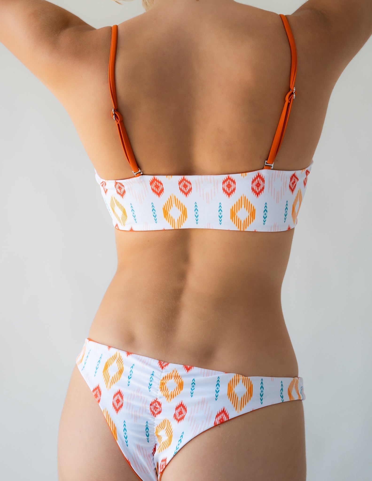 Coastal Glow High-Cut Bikini Bottoms – Orange (Reversible) Babe Mode Boutique