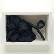 Barmelle Clip & Scrunchie Set – Black Edition