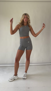Flow Crop Top - Slate