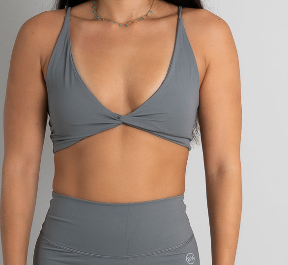 Spark Twist Bra - Slate Babe Mode Boutique