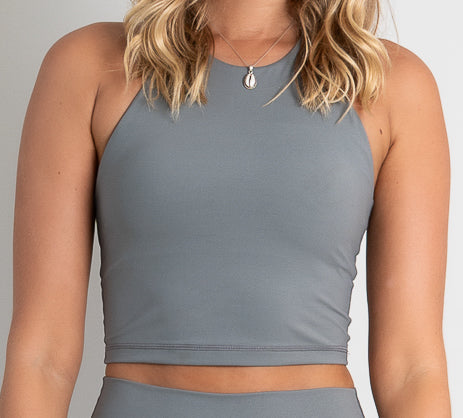 Flow Crop Top - Slate Babe Mode Boutique