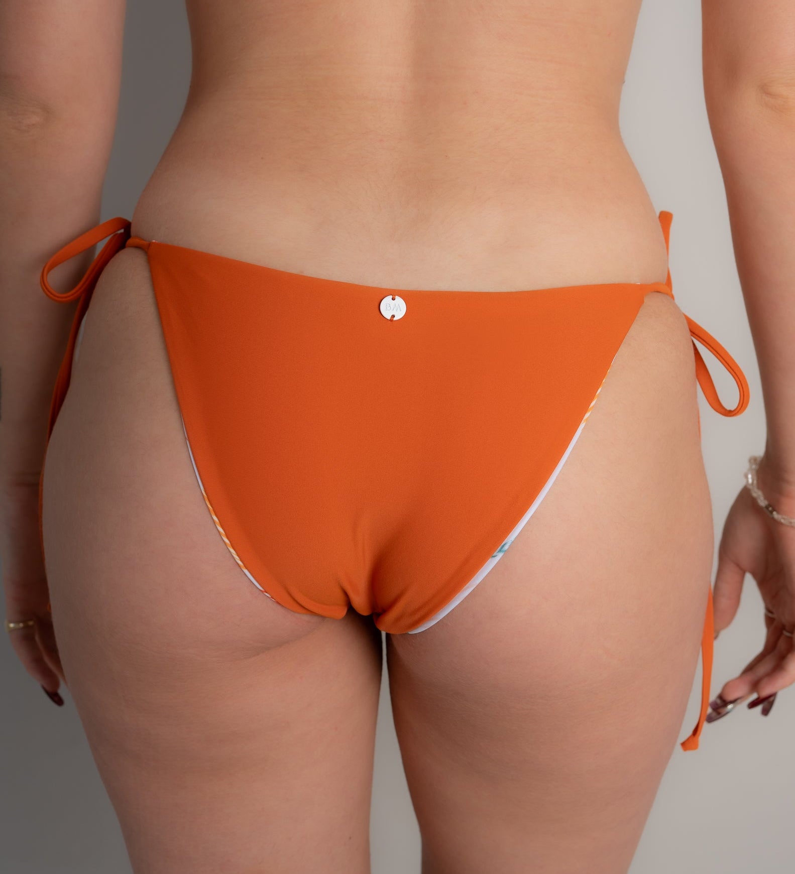 Endless Summer Tie-Side Bikini Bottoms – Orange (Reversible) Babe Mode Boutique