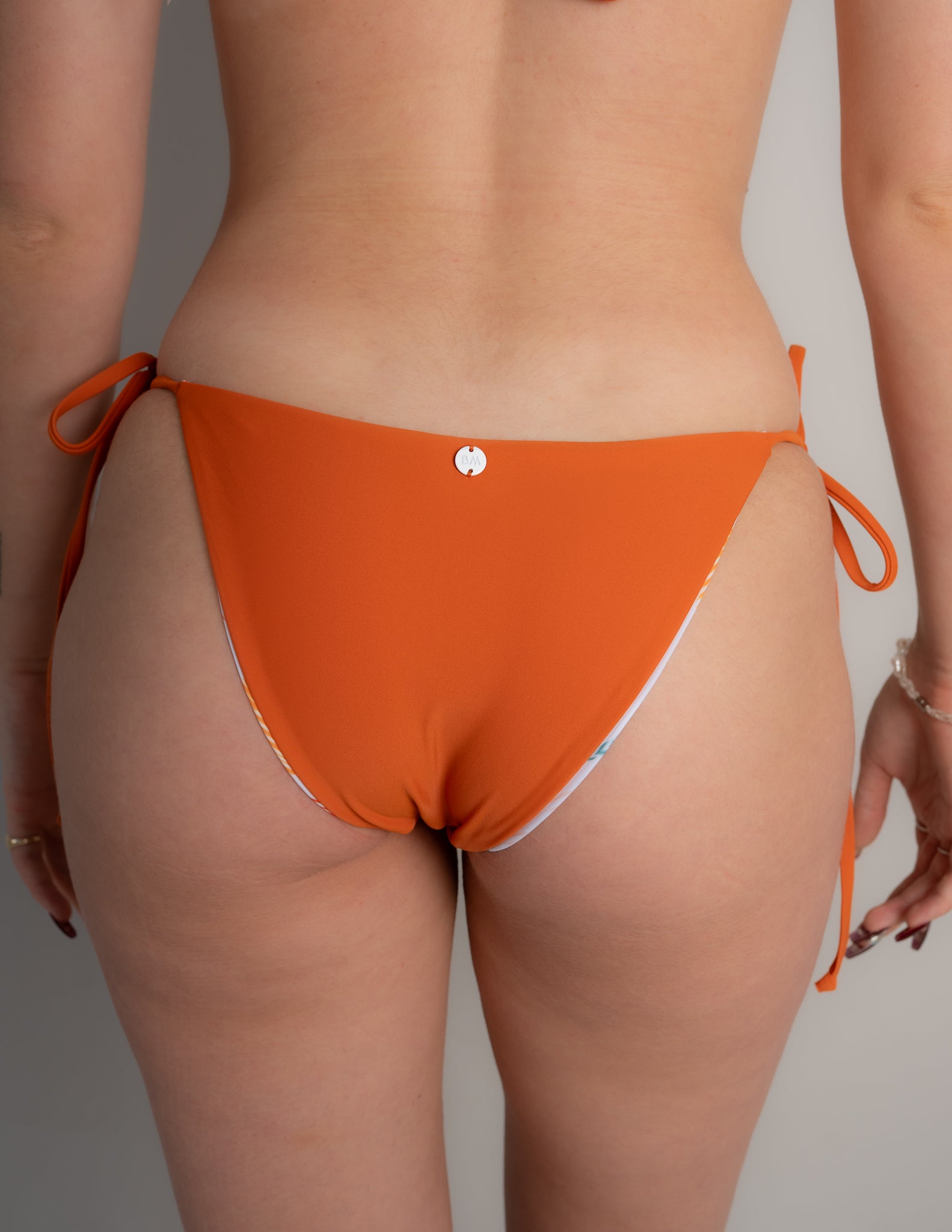 Endless Summer Tie-Side Bikini Bottoms – Orange (Reversible) Babe Mode Boutique