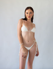 Endless Summer Triangle Bikini Top – Ivory (Reversible) - Barmelle
