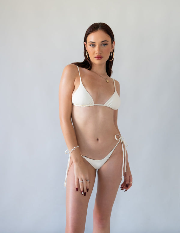 Endless Summer Triangle Bikini Top - Coconut