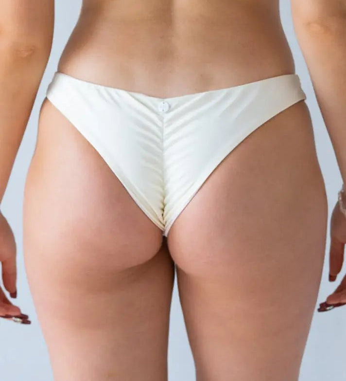 Coastal Glow Bikini Bottoms – Ivory (Reversible) Babe Mode Boutique