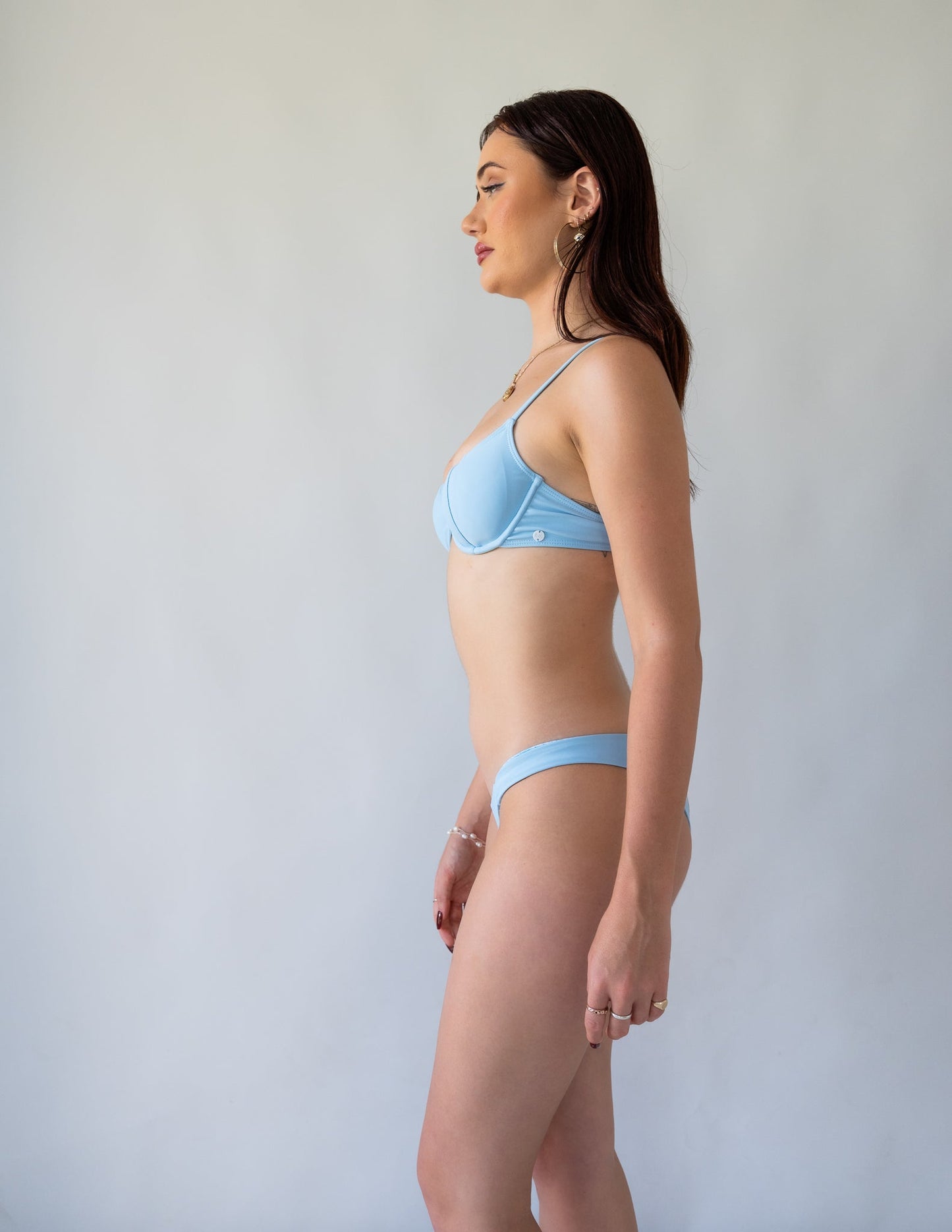 High Tide Underwire Bikini Top – Blue - Barmelle