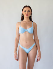 High Tide Underwire Bikini Top – Blue - Barmelle