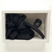 Barmelle Clip & Scrunchie Set – Black Edition